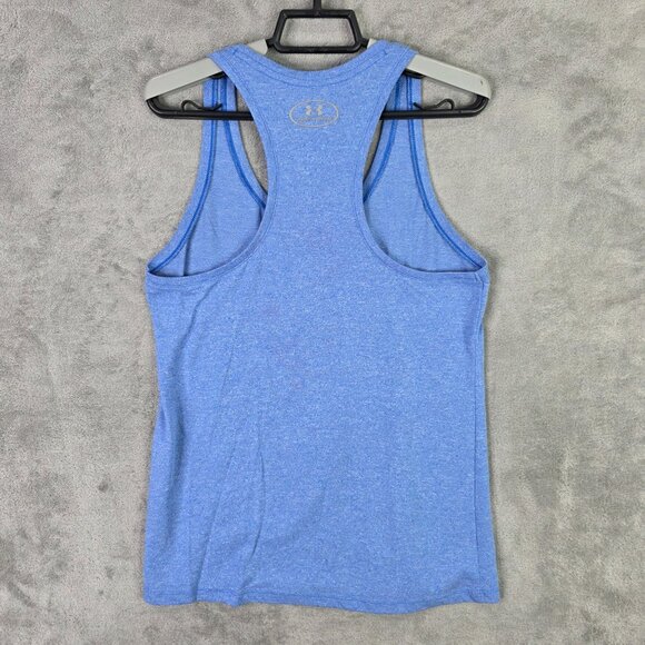 Womens Under Armour Heathered Blue Threadborne Racerback Tank Top Size S - Picture 4 of 7